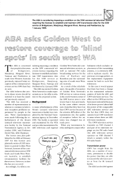The ABA is considering imposing a condition on the SSW