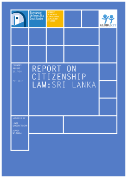 Sri Lanka - Cadmus Home - European University Institute