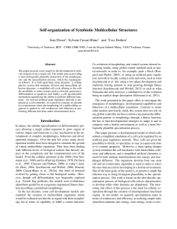 Self-organization of Symbiotic Multicellular Structures