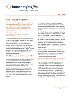LGBT Issues in Jamaica