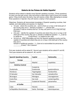 Galer&iacute;a de los Pa&iacute;ses de Habla Espa&ntilde;ol Spanish Speaking Country