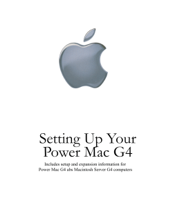 Setting Up Your Power Mac G4