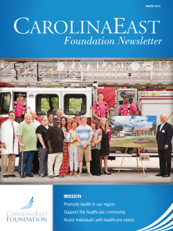 Foundation Newsletter - CarolinaEast Foundation
