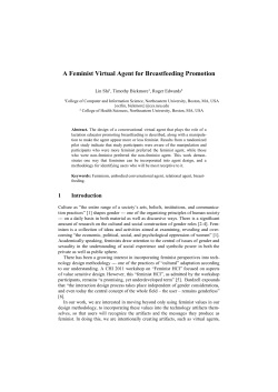 A Feminist Virtual Agent for Breastfeeding Promotion