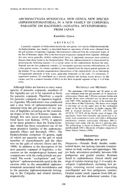 ARCHIDACTYLINA MYXINICOLA, NEW GENUS, NEW SPECIES
