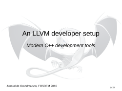 An LLVM developer setup