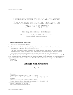 Balancing chemical equations
