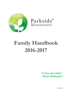 Montessori-Handbook 2016 2017 FINAL