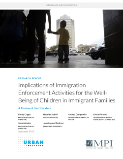 Implications of Immigration Enforcement Activities