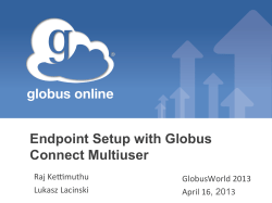 globus online Endpoint Setup with Globus Connect