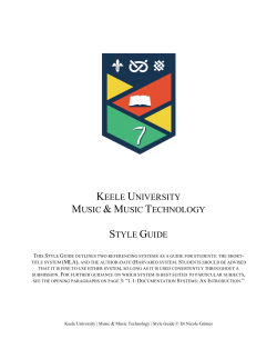 Music and Music Technology Style Guide