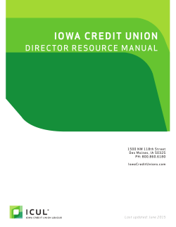 Director Resource Manual - Iowa Credit Union League