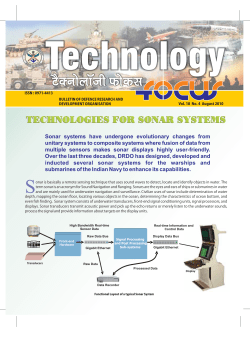 TECHNOLOGIES FOR SONAR SYSTEMS