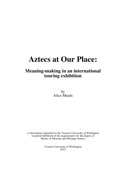 Aztecs at Our Place - VUW research archive