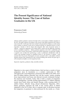 The Present Significance of National Identity Issues: The Case of