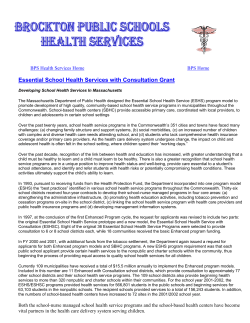 Essential School Health Services with Consultation Grant