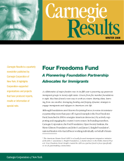 Four Freedoms Fund - Carnegie Corporation of New York