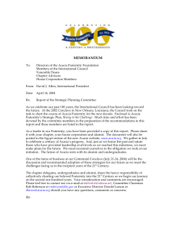 memorandum - Acacia Fraternity