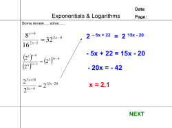 PC12 UNIT 4 L#2 - Hunter`s Math Page