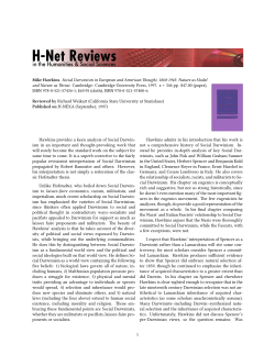 Untitled [Richard Weikart on Social Darwinism in European - H-Net