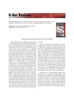 The Russian Revolution and Civil War–The New Revisionism? - H-Net
