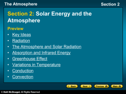 Solar Energy and the Atmosphere