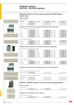RCAL85 markers RCT610