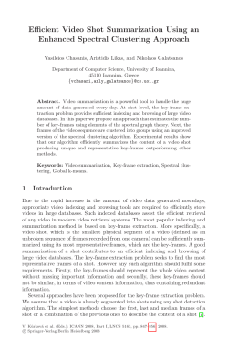 Efficient Video Shot Summarization Using an Enhanced Spectral