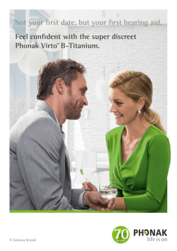 Feel confident with the super discreet Phonak Virto B