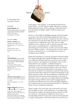 Exhibition sheet - Rock/Body