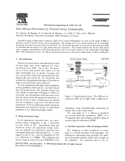 Sub-100 nm Structures by Neutral Atom Lithography