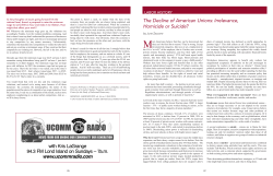 The Decline of American Unions: Irrelevance, Homicide or Suicide?
