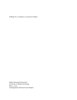 Holding On or Letting Go: a journey to release Gillian Brinnand