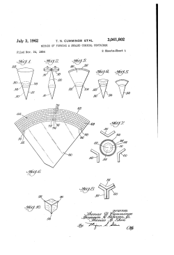 Method of forming a sealed conical container