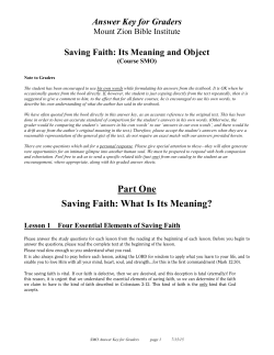 Answer Key - Chapel Library!