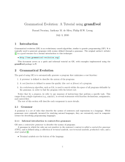 Grammatical Evolution: A Tutorial using gramEvol