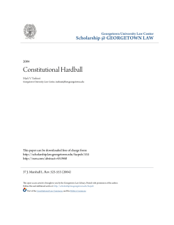 Constitutional Hardball - Scholarship @ GEORGETOWN LAW