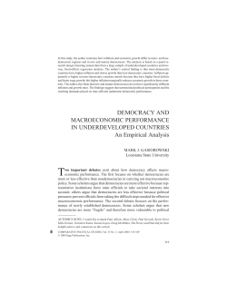 Democracy and Macroeconomic Performance in