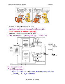 Input capture to measure period - The University of Texas at Austin