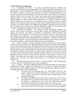 G.S. 160A-388 Page 1 &sect; 160A-388. Board of adjustment. (a
