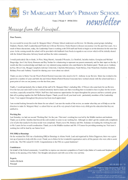 Message from the Principal&hellip;