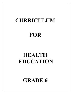 Health - Grade 6 - Rahway Public Schools