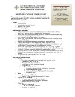 Quad Tendon Repair - Dr. Kristen Herbst