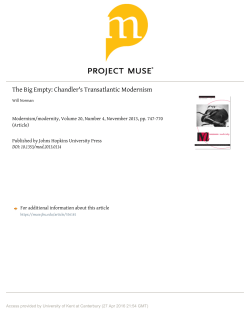 The Big Empty: Chandler`s Transatlantic