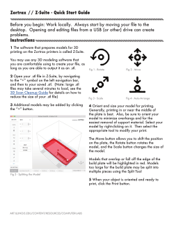 Zortrax Quickstart Guide