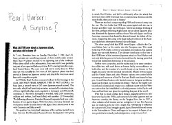 Pearl Harbor: A Surprise?
