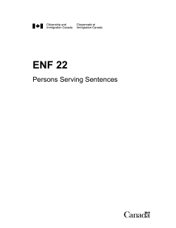 ENF 22 - Persons serving a sentence