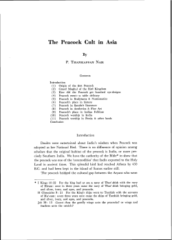 The Peacock Cult in Asia - Nanzan Institute for Religion and Culture