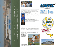 Camp Brochure 2016 - UMKC Women`s Soccer Camps