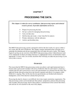 processing the data - MICs